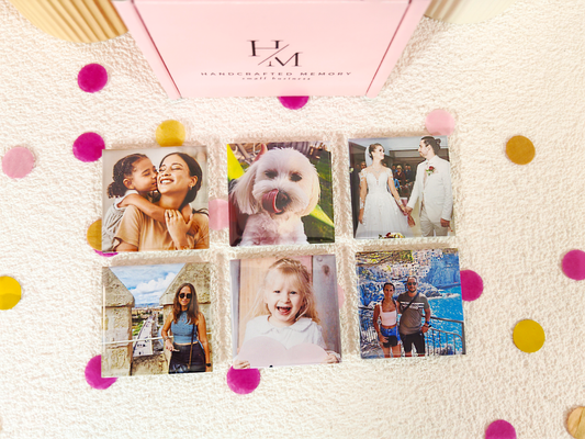 Square 6 Pack Photo Magnets